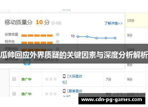 瓜帅回应外界质疑的关键因素与深度分析解析