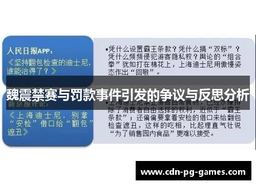 魏震禁赛与罚款事件引发的争议与反思分析