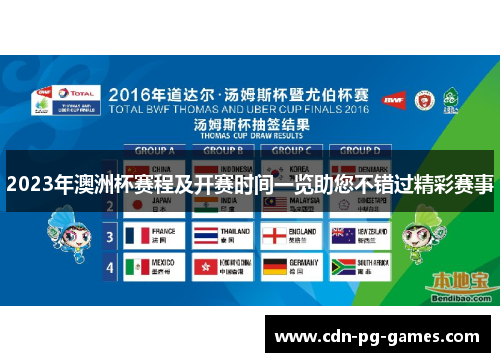 2023年澳洲杯赛程及开赛时间一览助您不错过精彩赛事 2023年澳洲杯赛程及开赛时间一览助您不错过精彩赛事